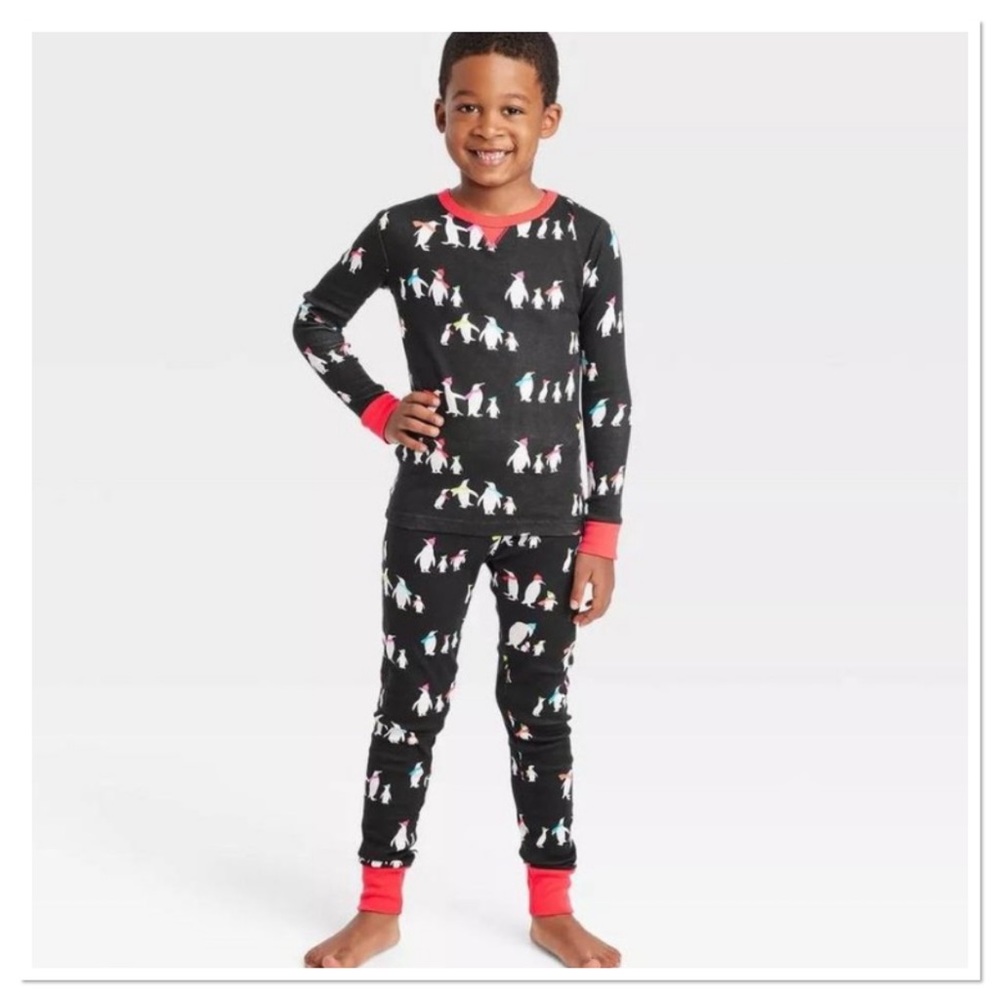 Wondershop Unisex Kids Holiday Penguin Print Pajamas